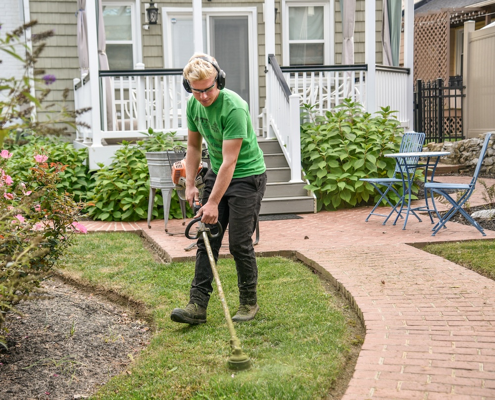 man lawnmowing